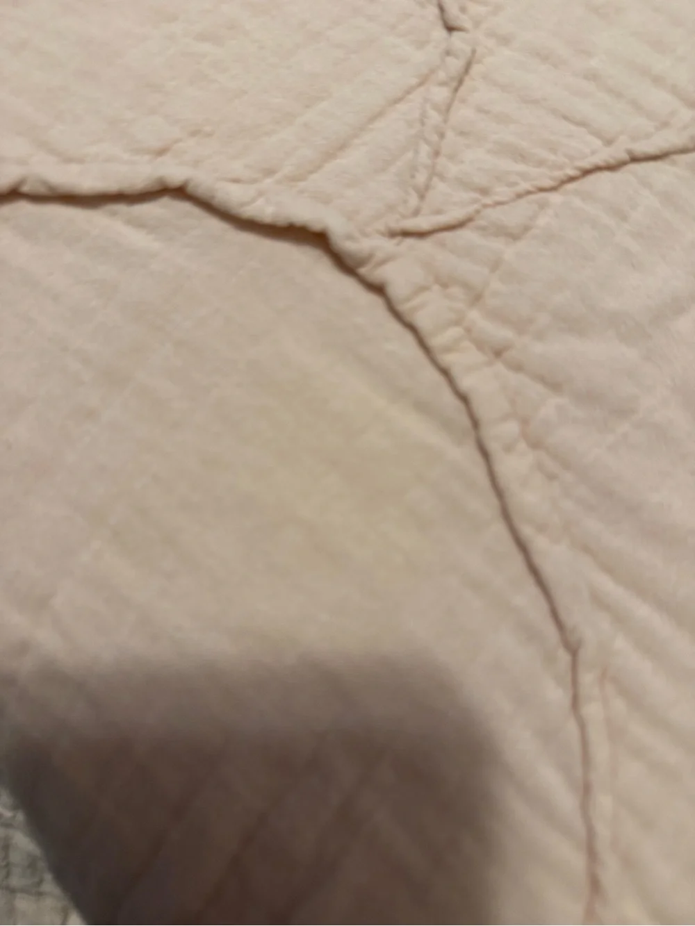 Soft Quilted Bedspread - Light Blush Pink
